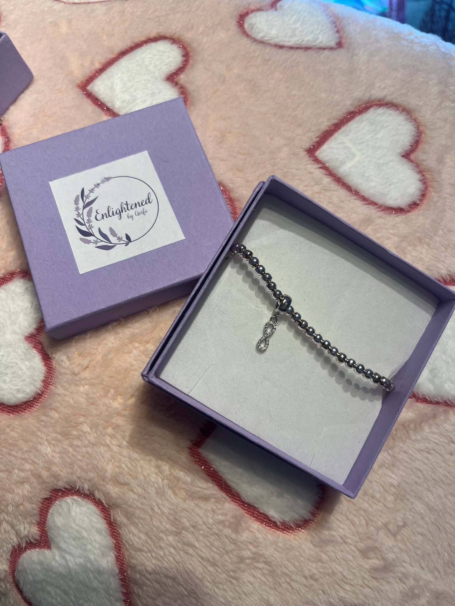 Calming Fidget Bracelet with an Infinity Charm