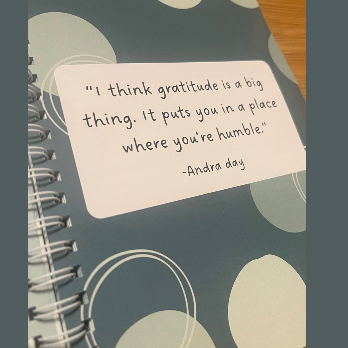 Green 6 month undated gratitude journal