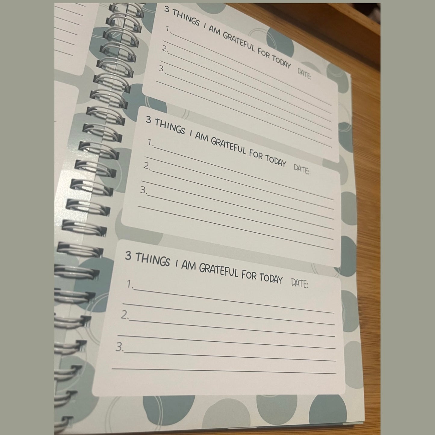 Green 6 month undated gratitude journal