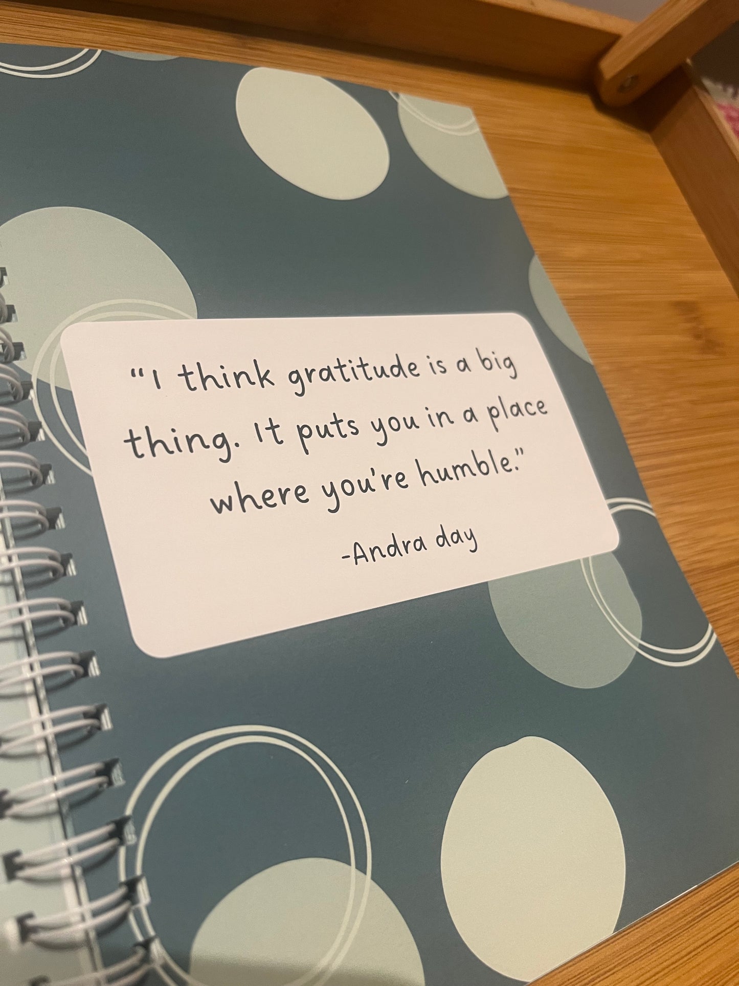 Green gratitude journal