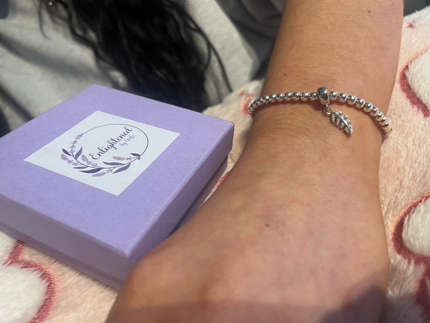 Comforting Fidget Bracelet with Feather Charm