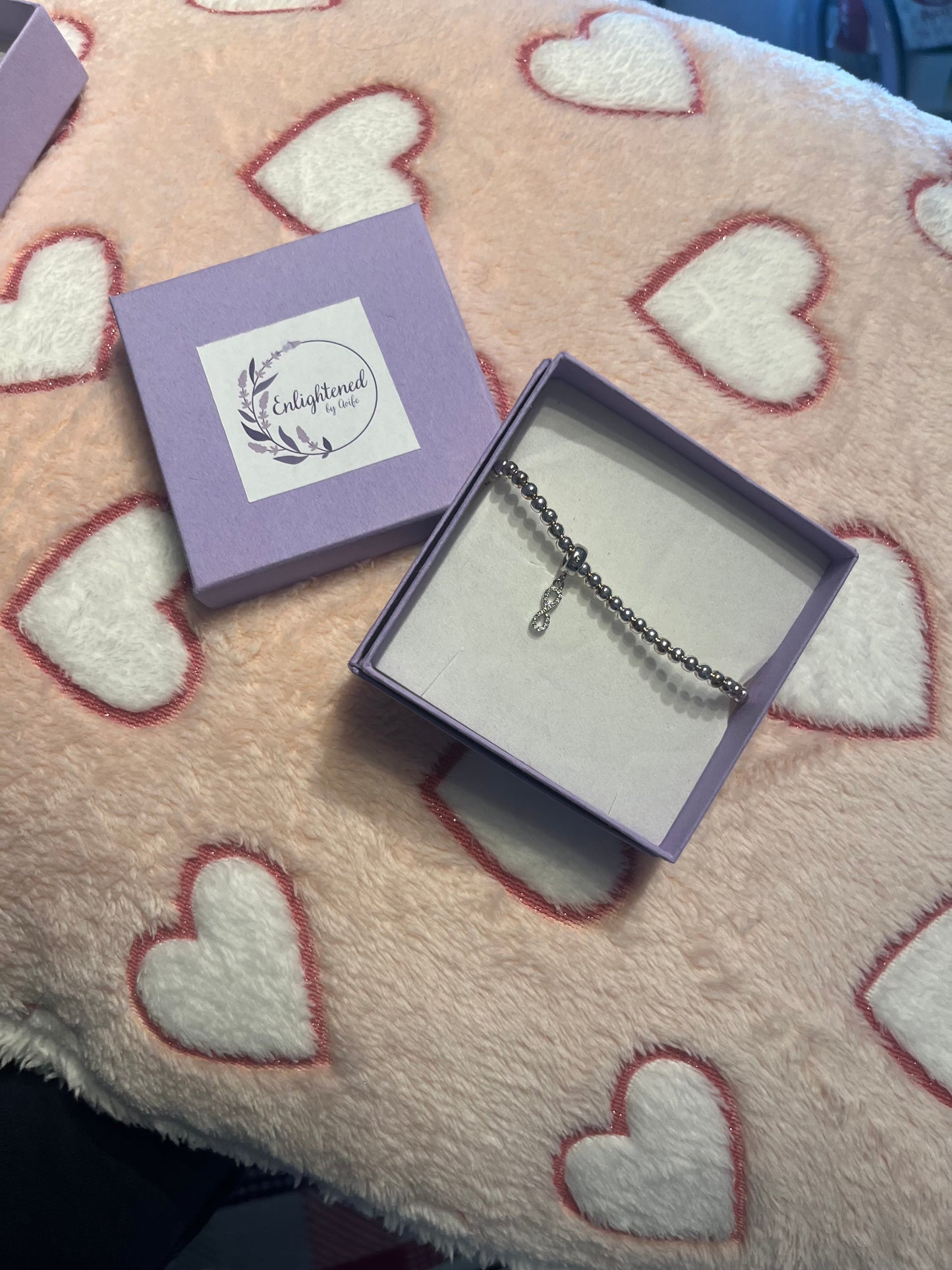 Calming Fidget Bracelet with an Infinity Charm