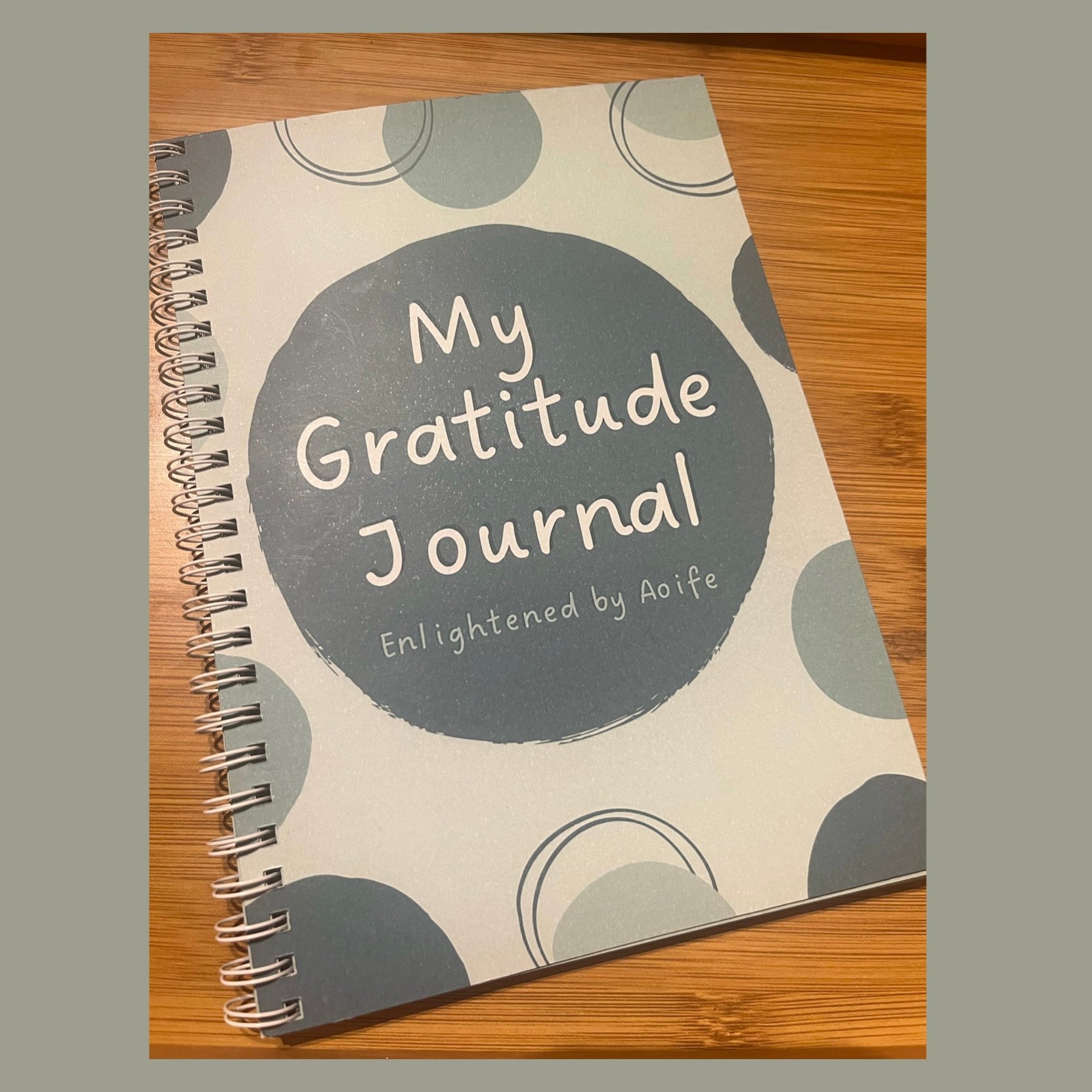 Green 6 month undated gratitude journal 