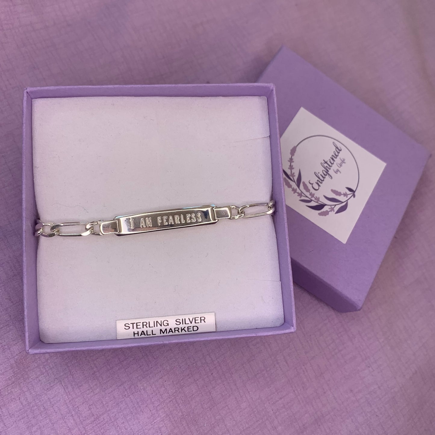 I am fearless sterling silver bracelet