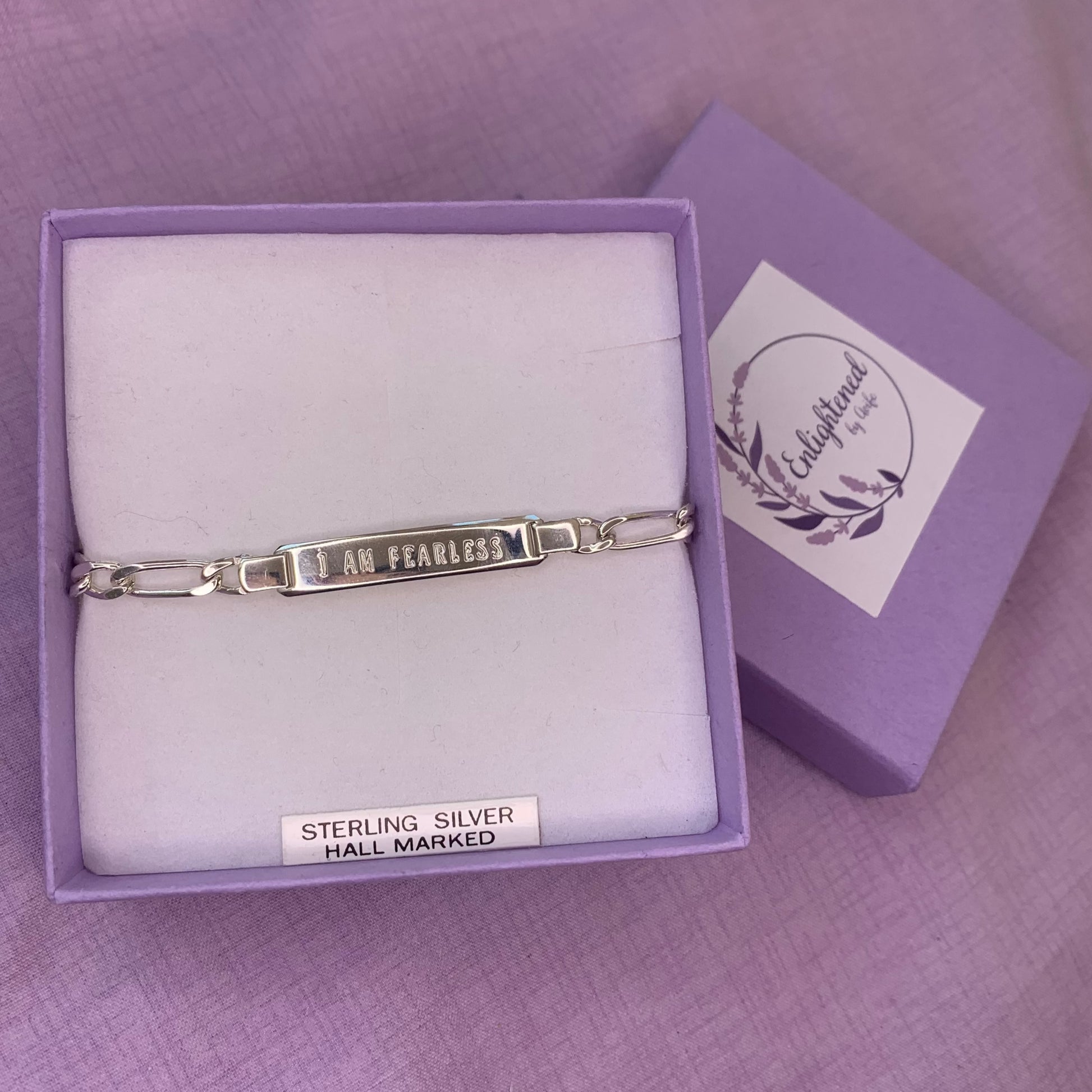 I am fearless sterling silver bracelet