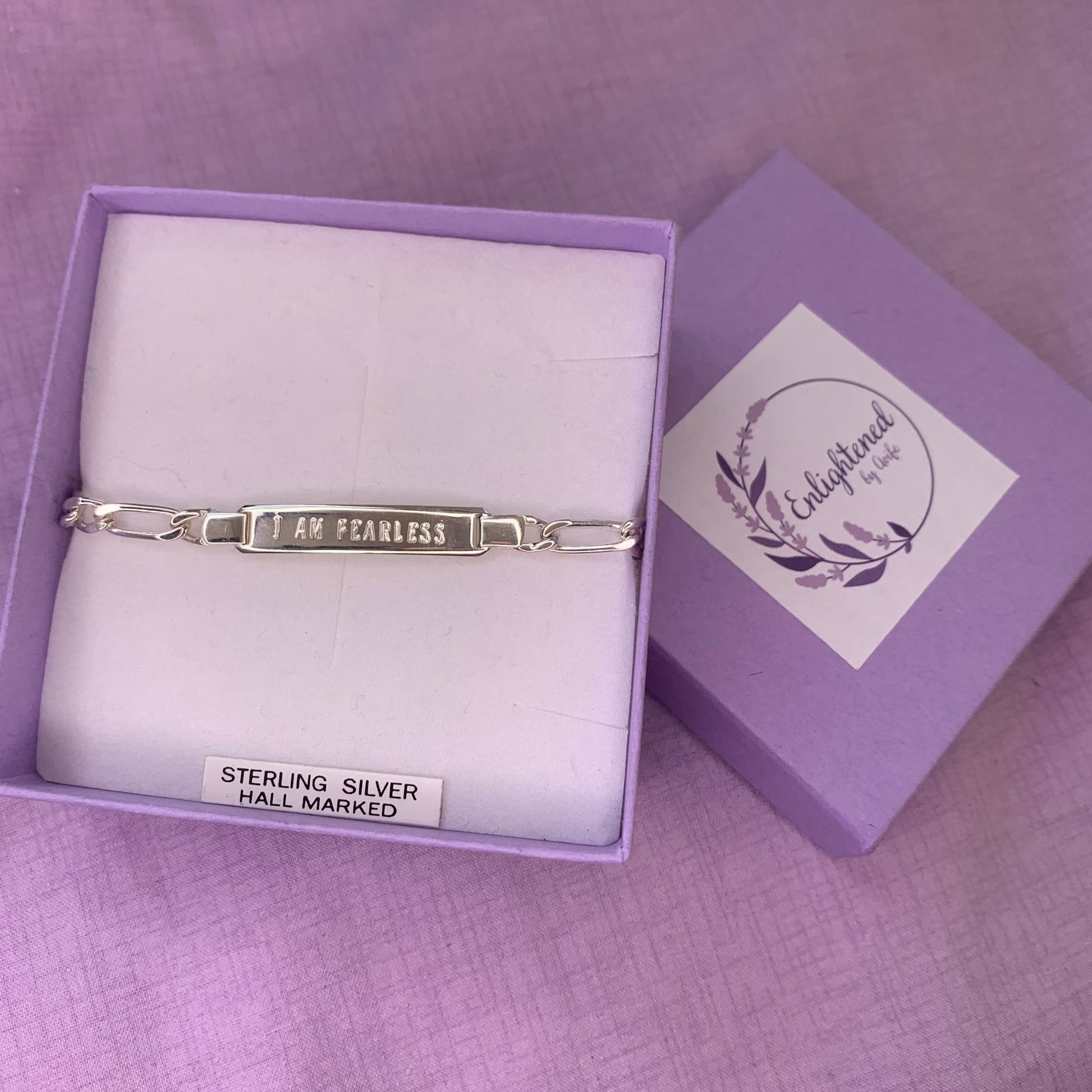 I am fearless sterling silver bracelet